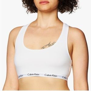 Calvin Klein White‎ Logo Bralette Size Medium
